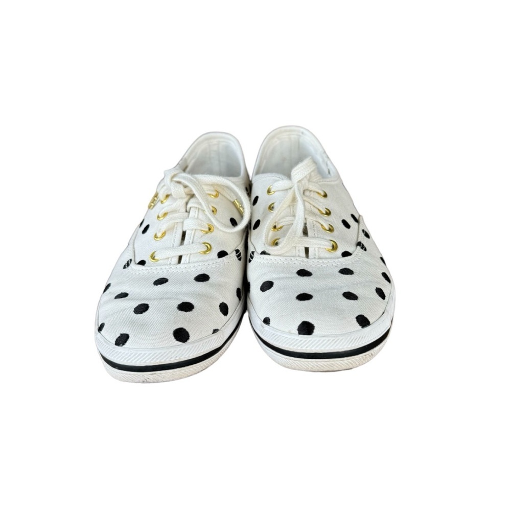 Kate Spade New York Keds Women's White Sneakers With Black Polka Dots Size 6.5 - Picture 3 of 8